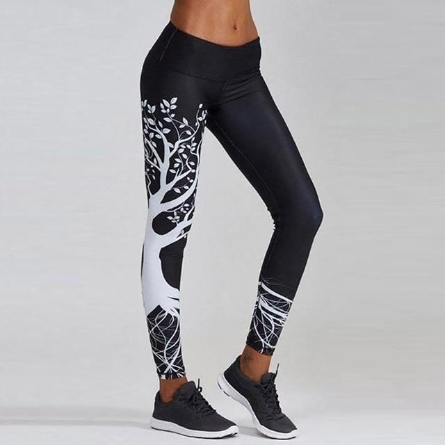 white tree design black leggings from easy2cart.com