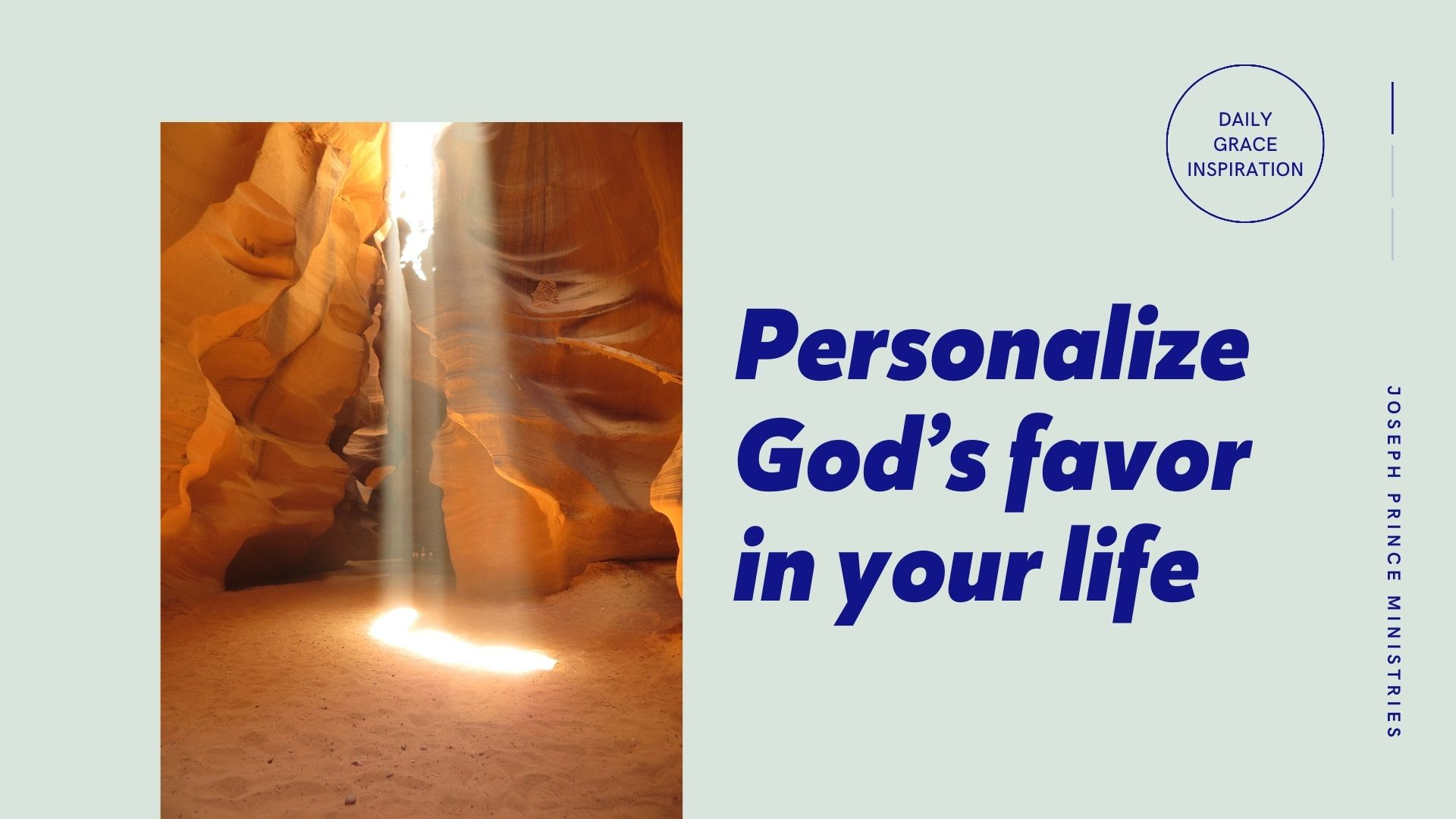 Personalize God’s Favor in Your Life