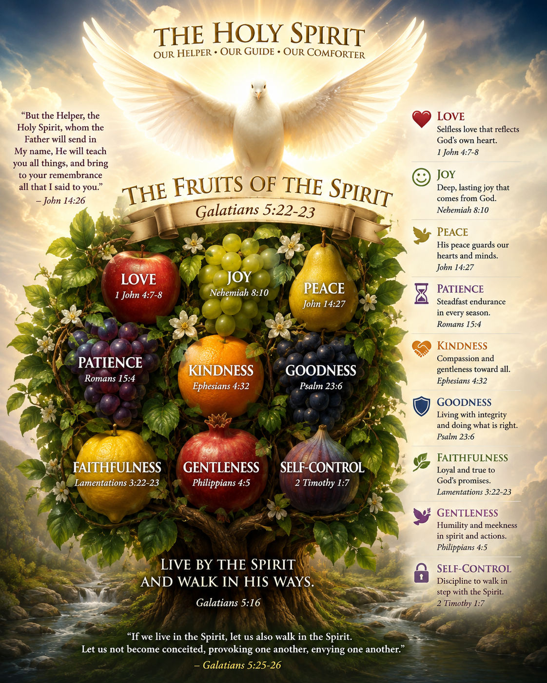 The fruits of the Holy Spirit